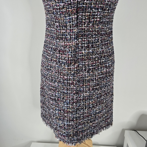 NWT Talbots Fringed Tweed Sleeveless Sheath Dress 6P Old Money Office Careerwear - Picture 7 of 13